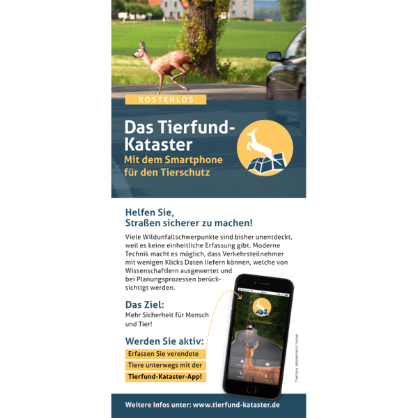 Flyer „Tierfund-Kataster-App“